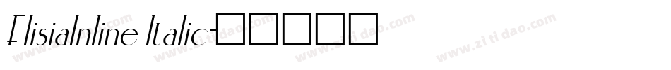 ElisiaInline Italic字体转换